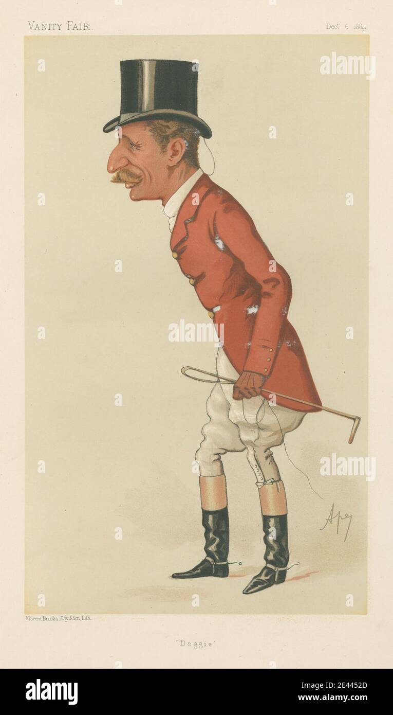 Carlo Pellegrini, 1839-1889, italien, Vanity Fair - Fox Hunters. « Diggie ». Capitaine Arthur Smith. 6 1884 décembre 1884. Chromolithographe. Banque D'Images