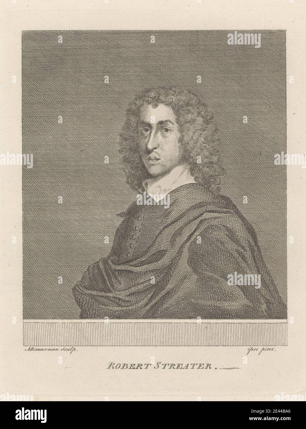 Alexander Bannerman, env. 1730â€"1780, Robert Streater, non daté. Gravure en ligne sur papier de vélin moyen, légèrement texturé, crème. Man , portrait Banque D'Images