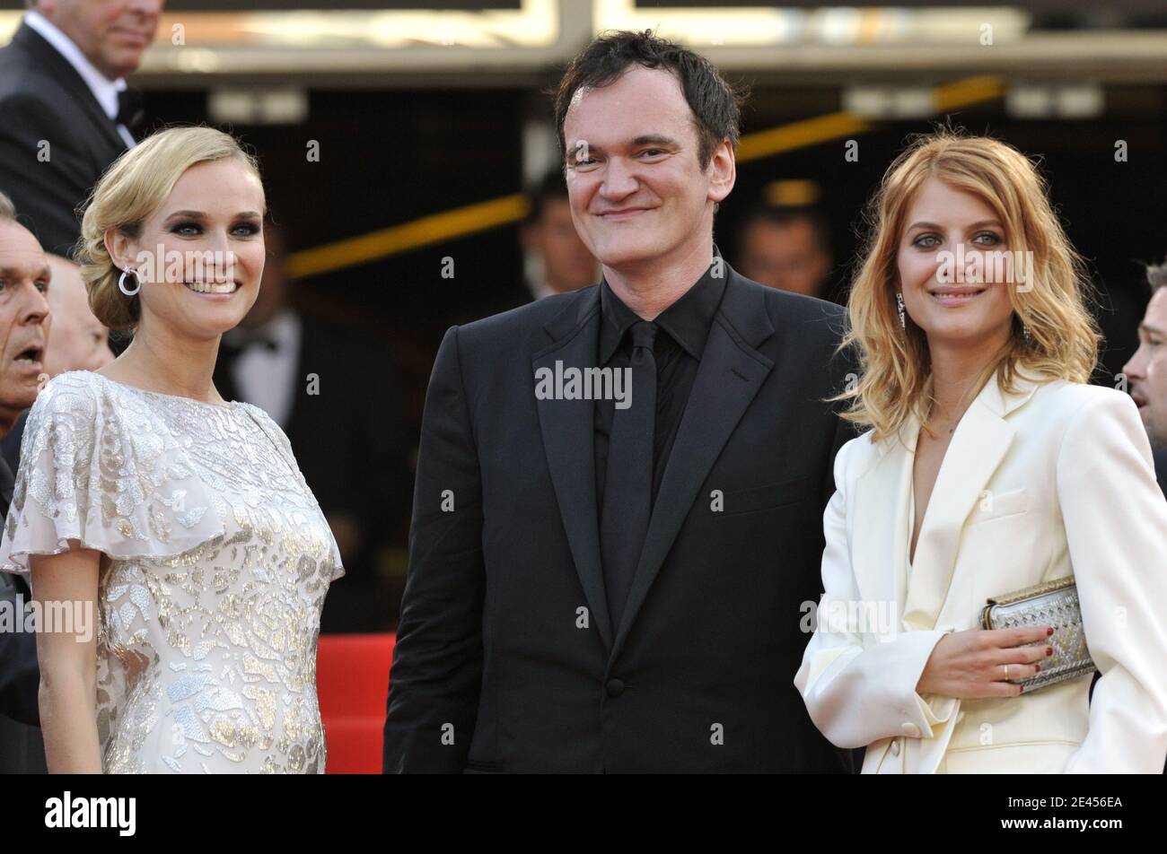 Melanie Laurent, Quentin Tarantino et Diane Kruger arrivent pour la projection des 'Inglourious Basterdss' lors du 62e Festival de Cannes au Palais des Festivals de Cannes, le 20 mai 2009. Photo de Nebinger-Orban/ABACAPRESS.COM Banque D'Images