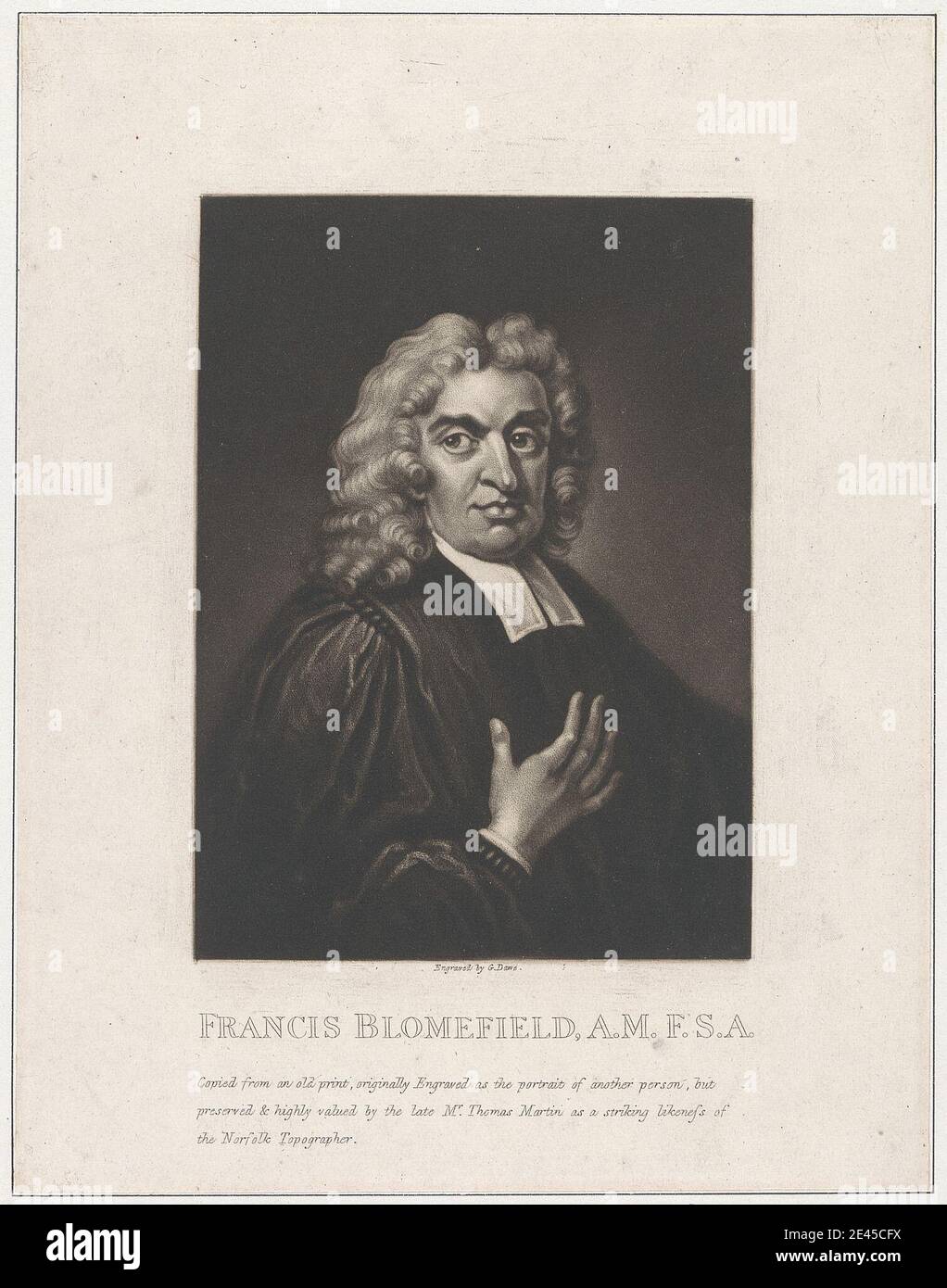 George Dawe, 1781â€“1829, British, Francis Blomefield A.M. F.S.A. Banque D'Images