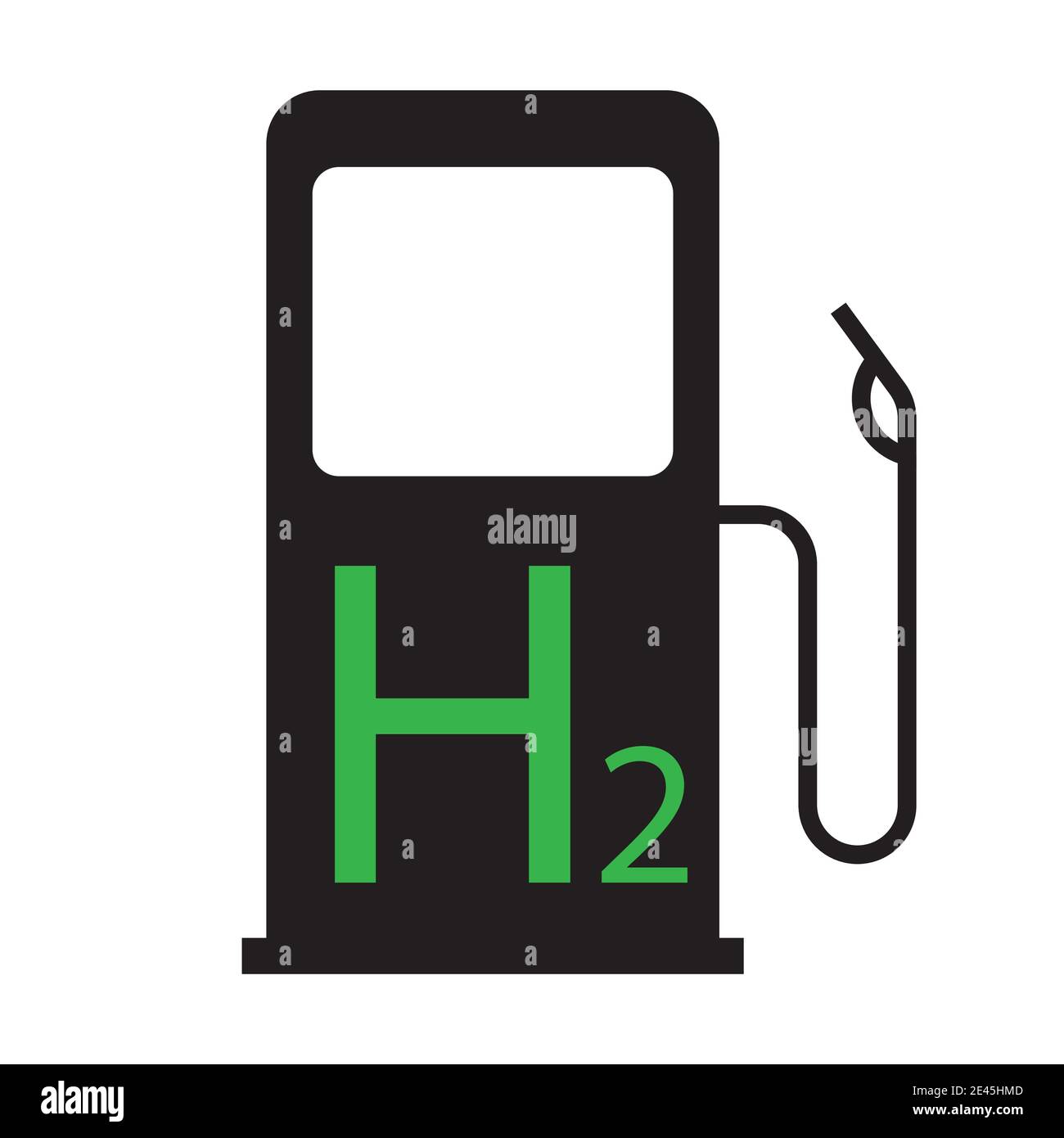 Vecteur h2 de la station-service d'hydrogène Illustration de Vecteur