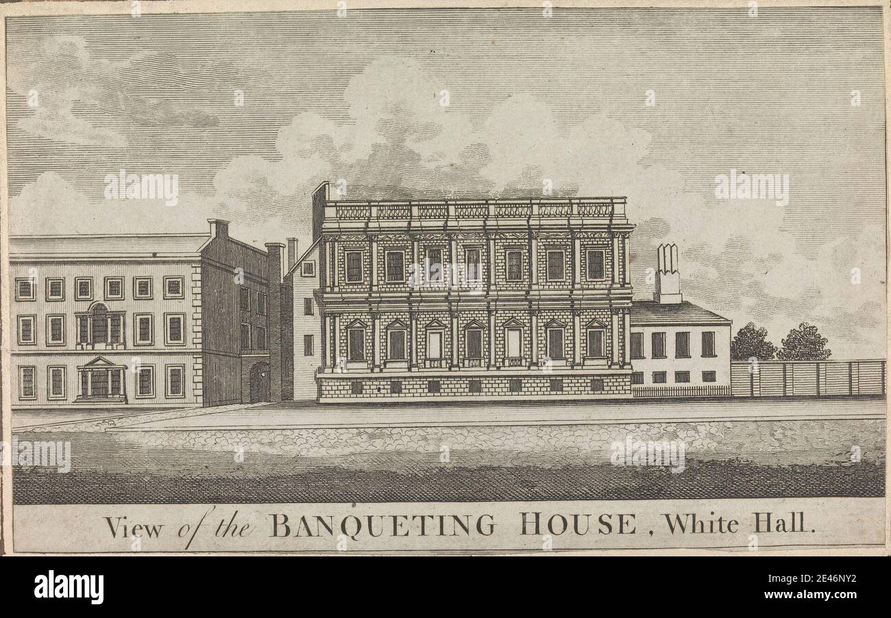 Artiste inconnu, vue de la salle de banquet, salle blanche; page 24 (Volume un). Banqueting House. Jones, Inigo (1573-1652), architecte et concepteur de théâtre Banque D'Images