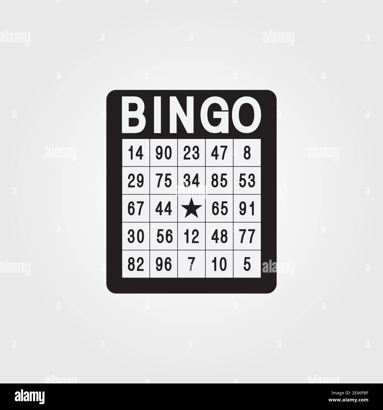 Le Bingo. Seule simple icône sur fond blanc. Vector illustration. Illustration de Vecteur