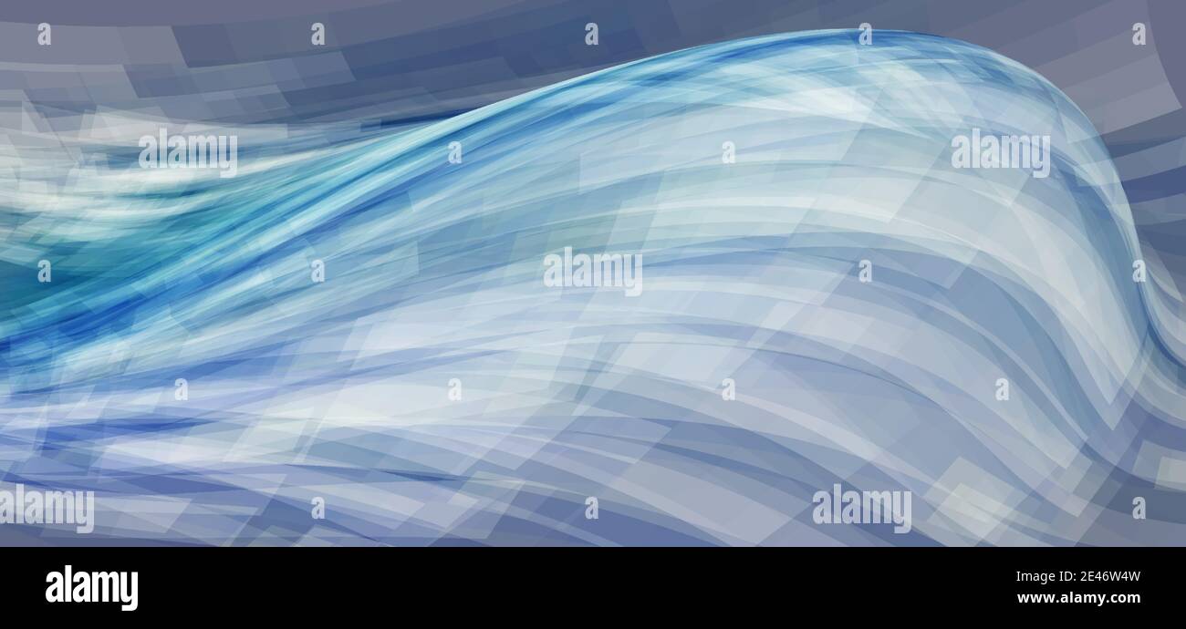Onde de tempête. Arrière-plan abstrait texturé gris bleu. Illustration graphique vectorielle Illustration de Vecteur