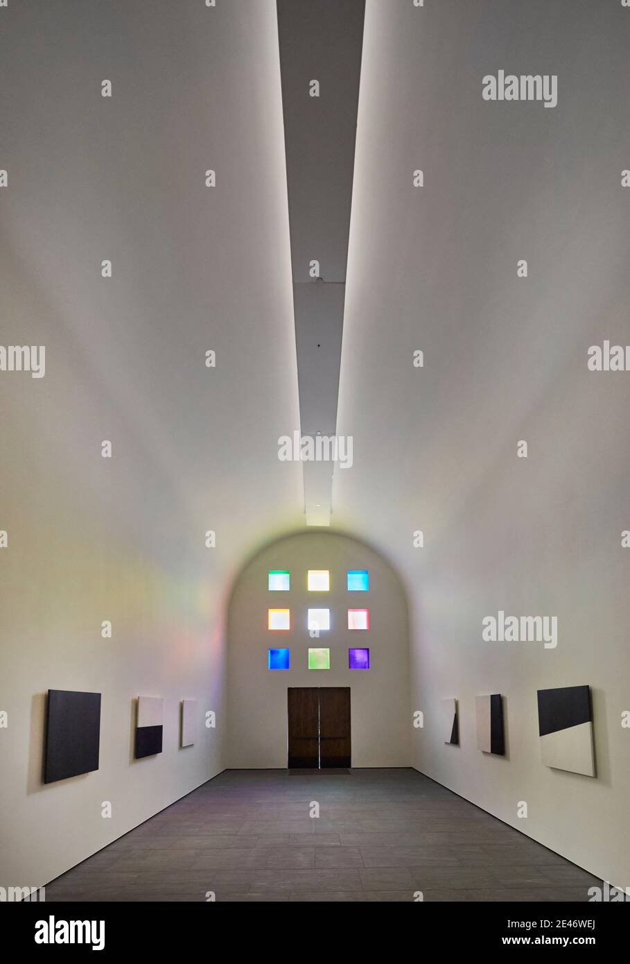 Ellsworth Kelly's Austin au musée Blanton à Austin, Texas. Banque D'Images