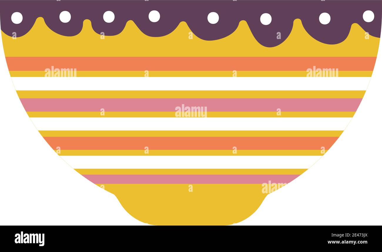 tasse de café avec des lignes de couleurs différentes et points Illustration de Vecteur