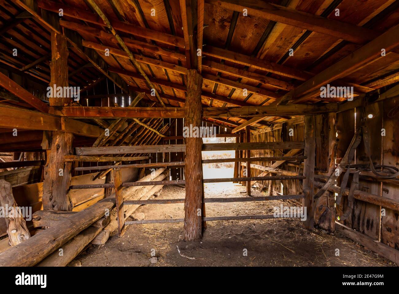Le bâtiment du Riddle Brothers Ranch sur Steens Mountain est conservé comme un exemple précoce de peuplement dans l'est de l'Oregon, aux États-Unis Banque D'Images