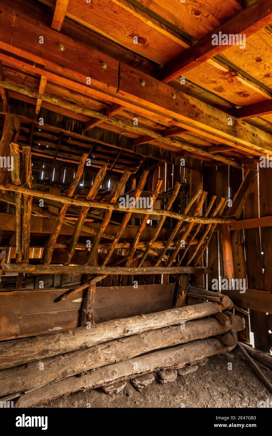 Le bâtiment du Riddle Brothers Ranch sur Steens Mountain est conservé comme un exemple précoce de peuplement dans l'est de l'Oregon, aux États-Unis Banque D'Images