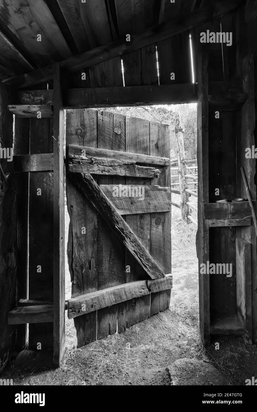 Le bâtiment du Riddle Brothers Ranch sur Steens Mountain est conservé comme un exemple précoce de peuplement dans l'est de l'Oregon, aux États-Unis Banque D'Images