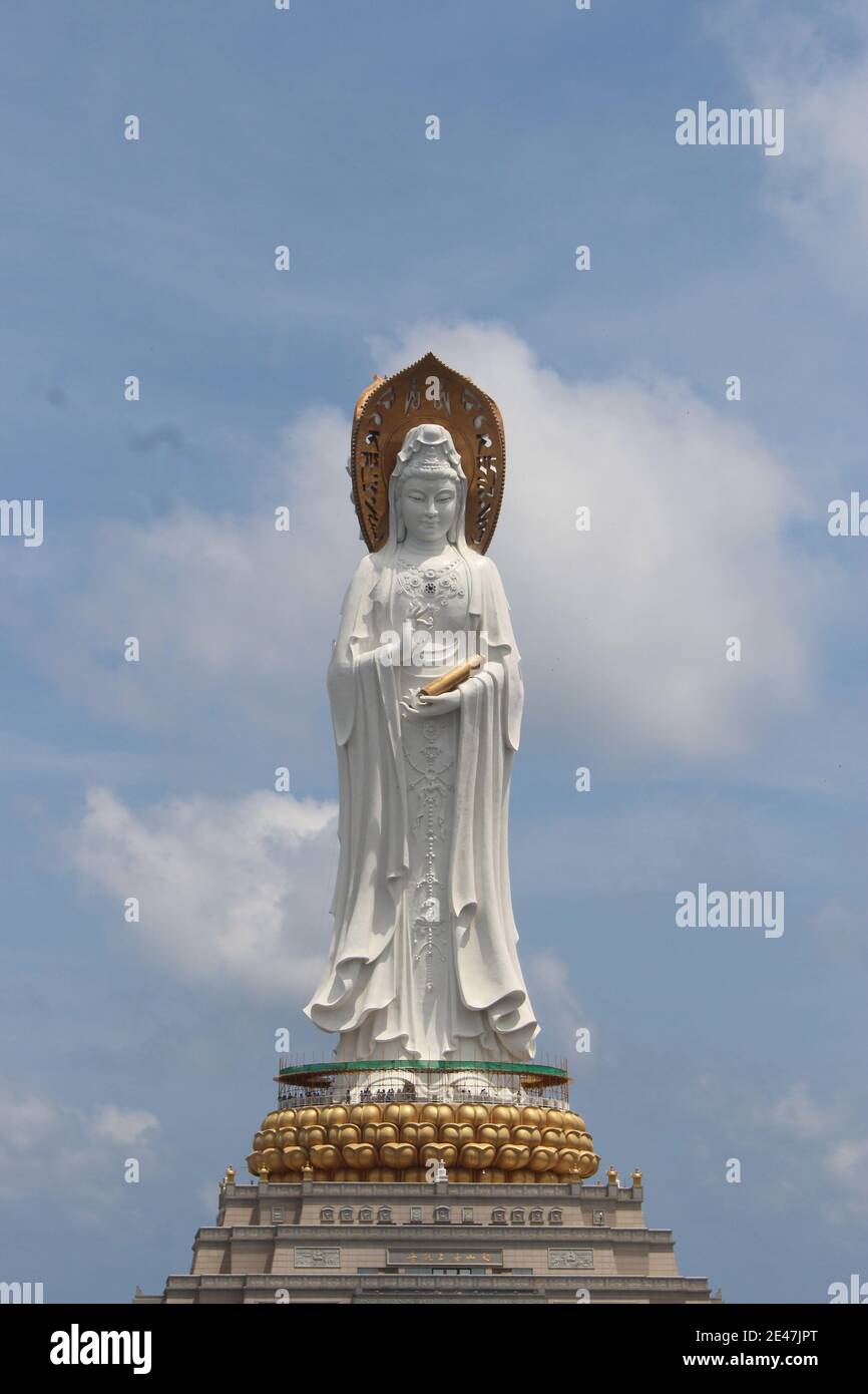 La statue de Guanyin de Nanshan, Sanya, Hainan, Chine. Banque D'Images