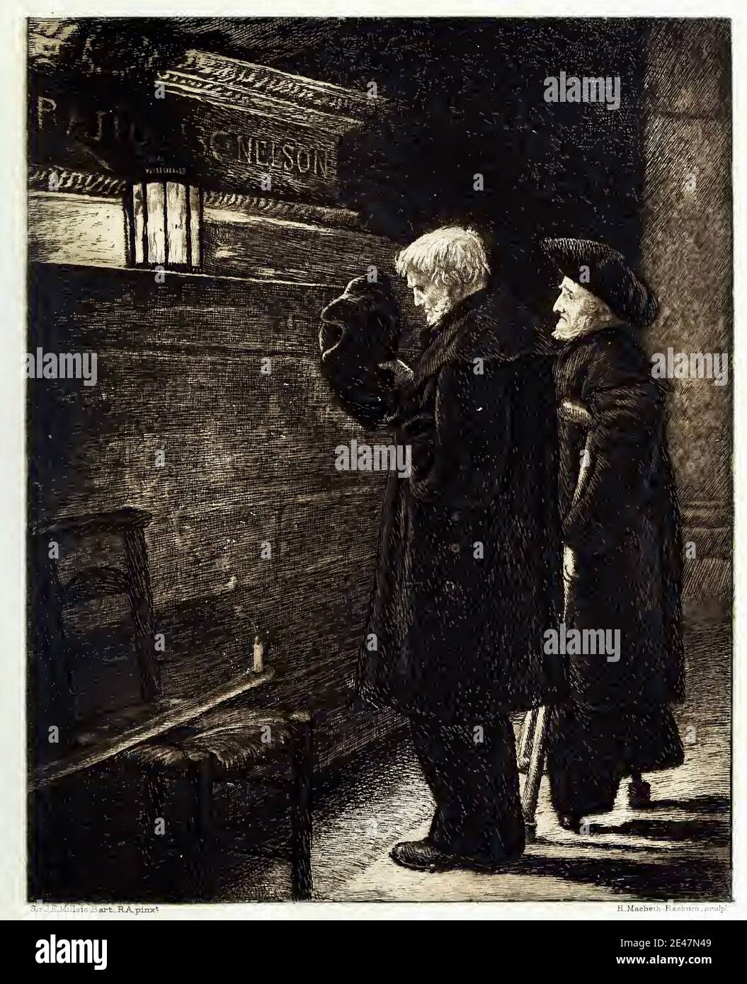 Pèlerins à St Paul bb John Everett Millais. Banque D'Images