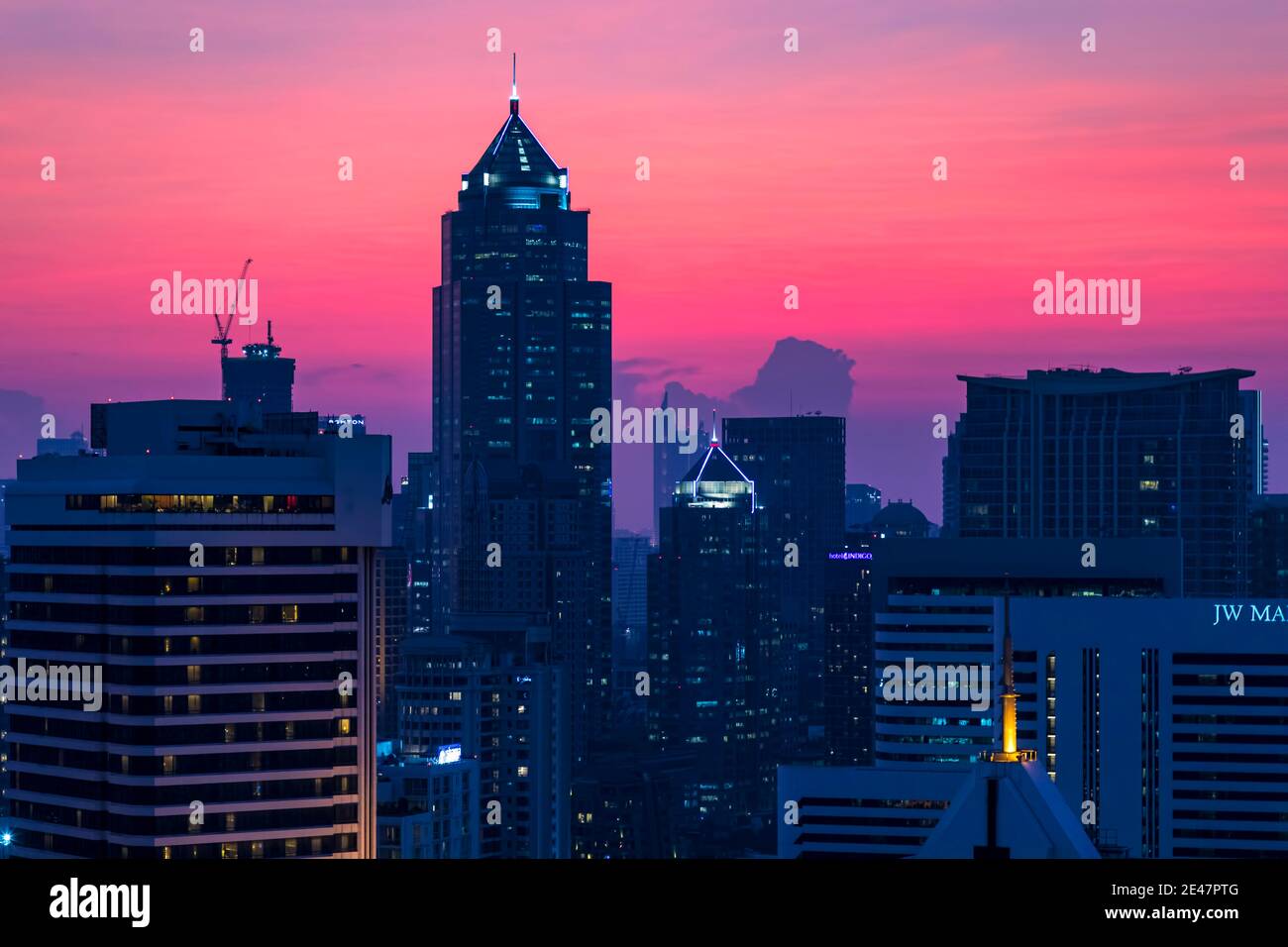 Coucher de soleil sur Bangkok, Thaïlande Banque D'Images