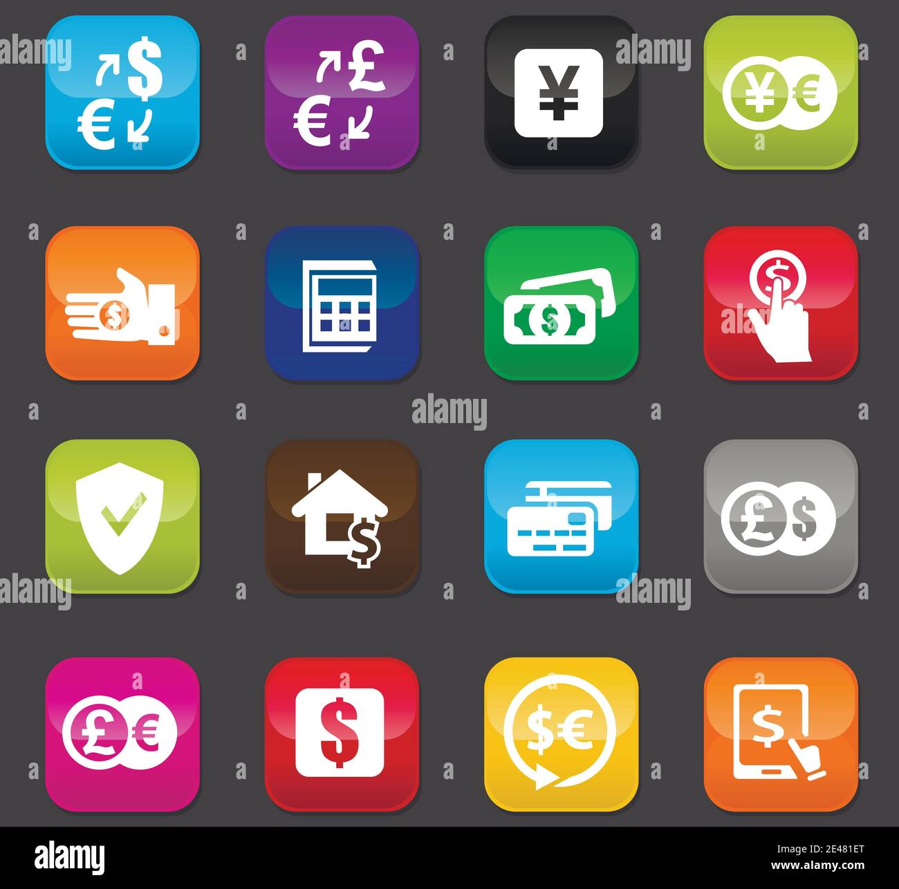 Service de Change icons set Illustration de Vecteur