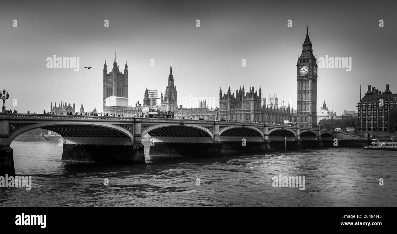 Pont de Westminster avec BigBen Londres Royaume-Uni Banque D'Images