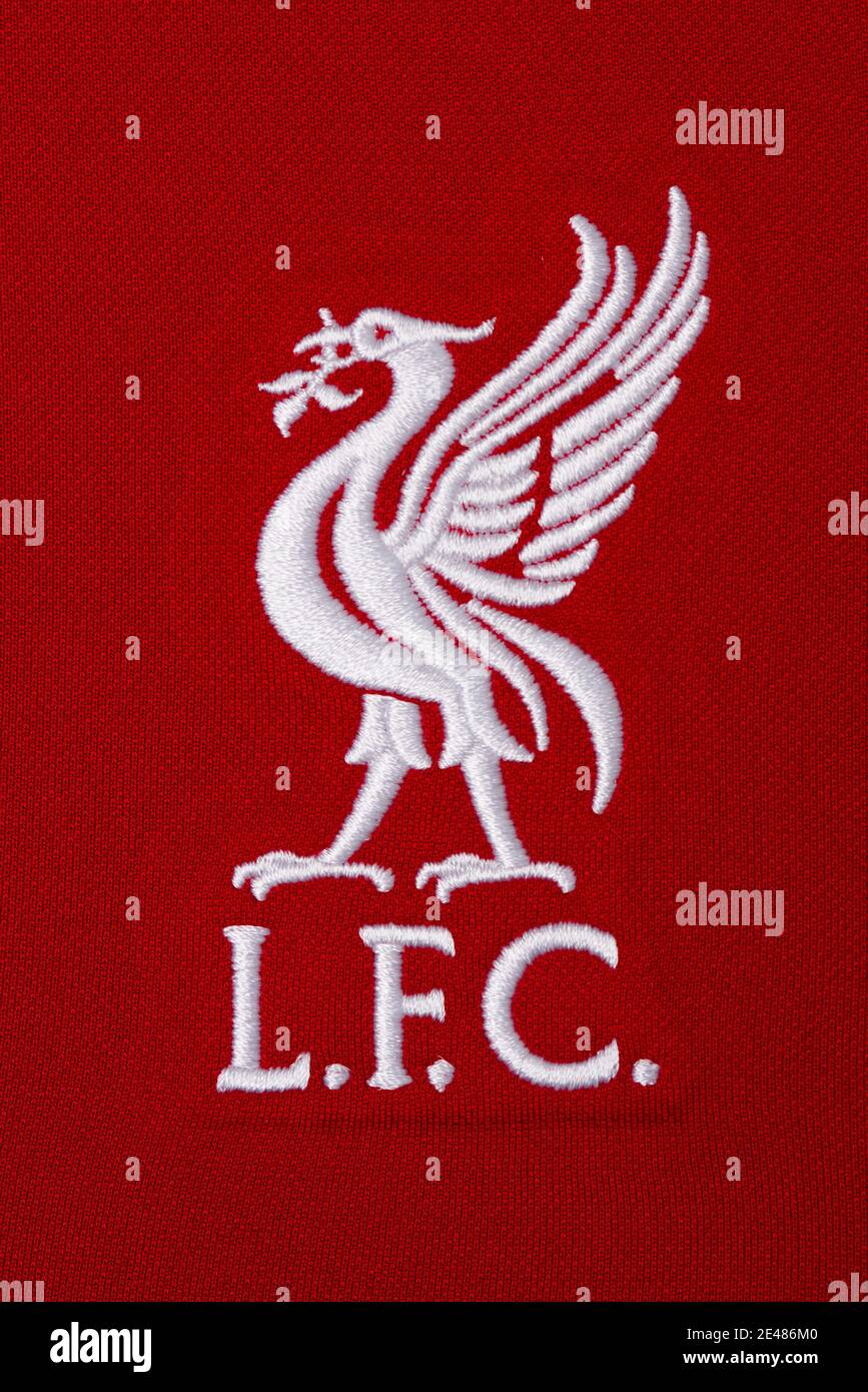 Gros plan du kit FC Liverpool 2020/21 Banque D'Images