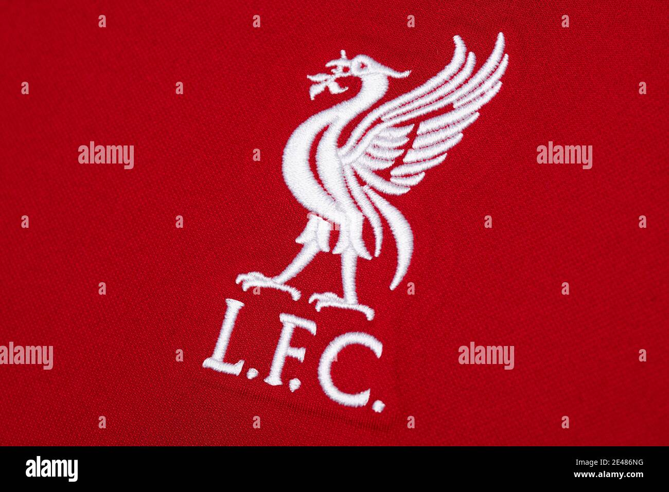 Gros plan du kit FC Liverpool 2020/21 Banque D'Images