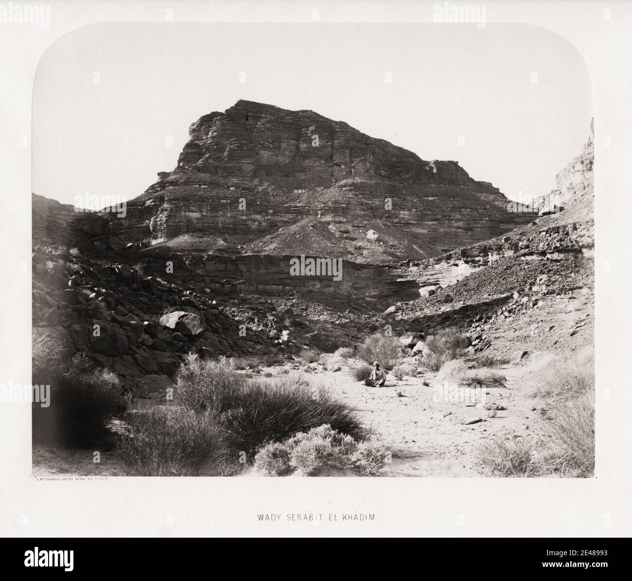 Photographie ancienne du XIXe siècle : Sergent James McDonald (actif 1865-9). Enquête d'ordnance sur la péninsule du Sinaï par les Royal Engineers - Wady Serabit el Khadim Banque D'Images
