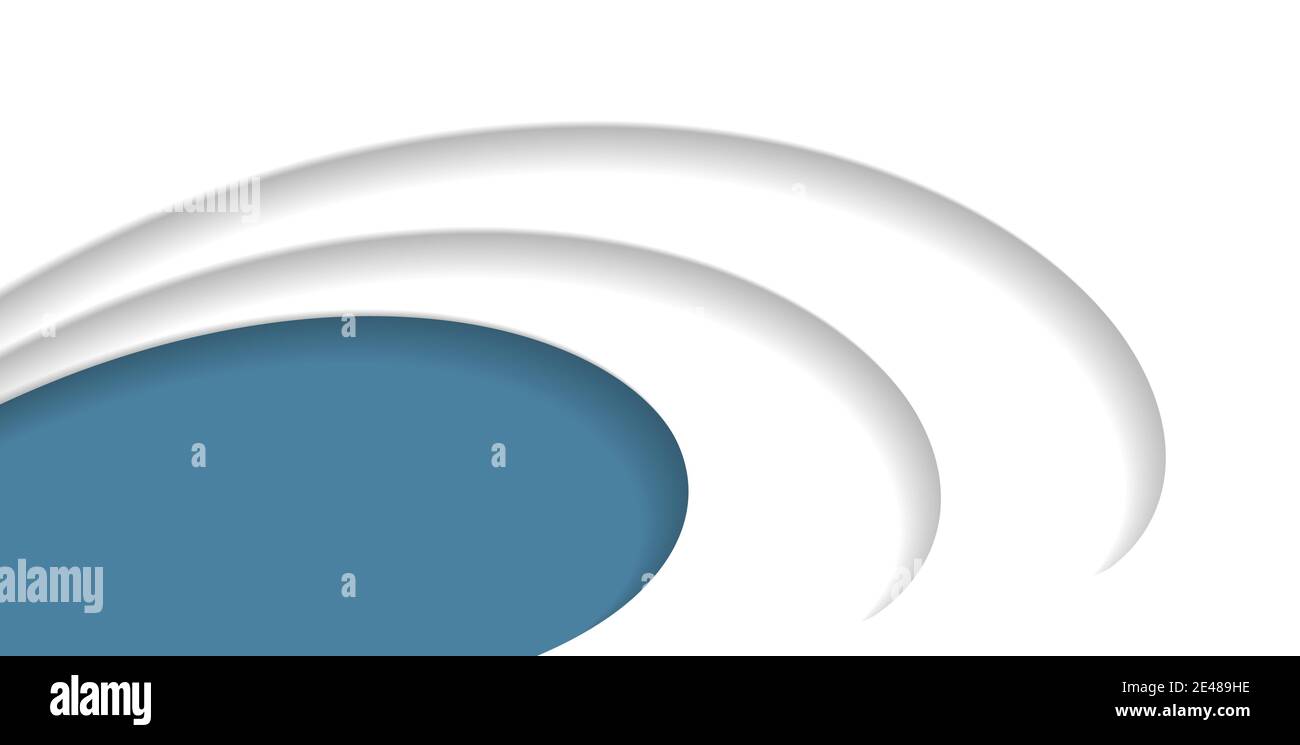 Arrière-plan abstrait d'onde blanche formé par la lumière et l'ombre avec fond bleu clair, sace vide pour la copie de présentation Illustration de Vecteur