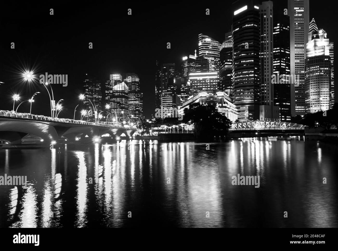 Singapour, le 16 octobre 2014 : admirez les bâtiments d'affaires centraux et les sites touristiques de Singapour. Banque D'Images