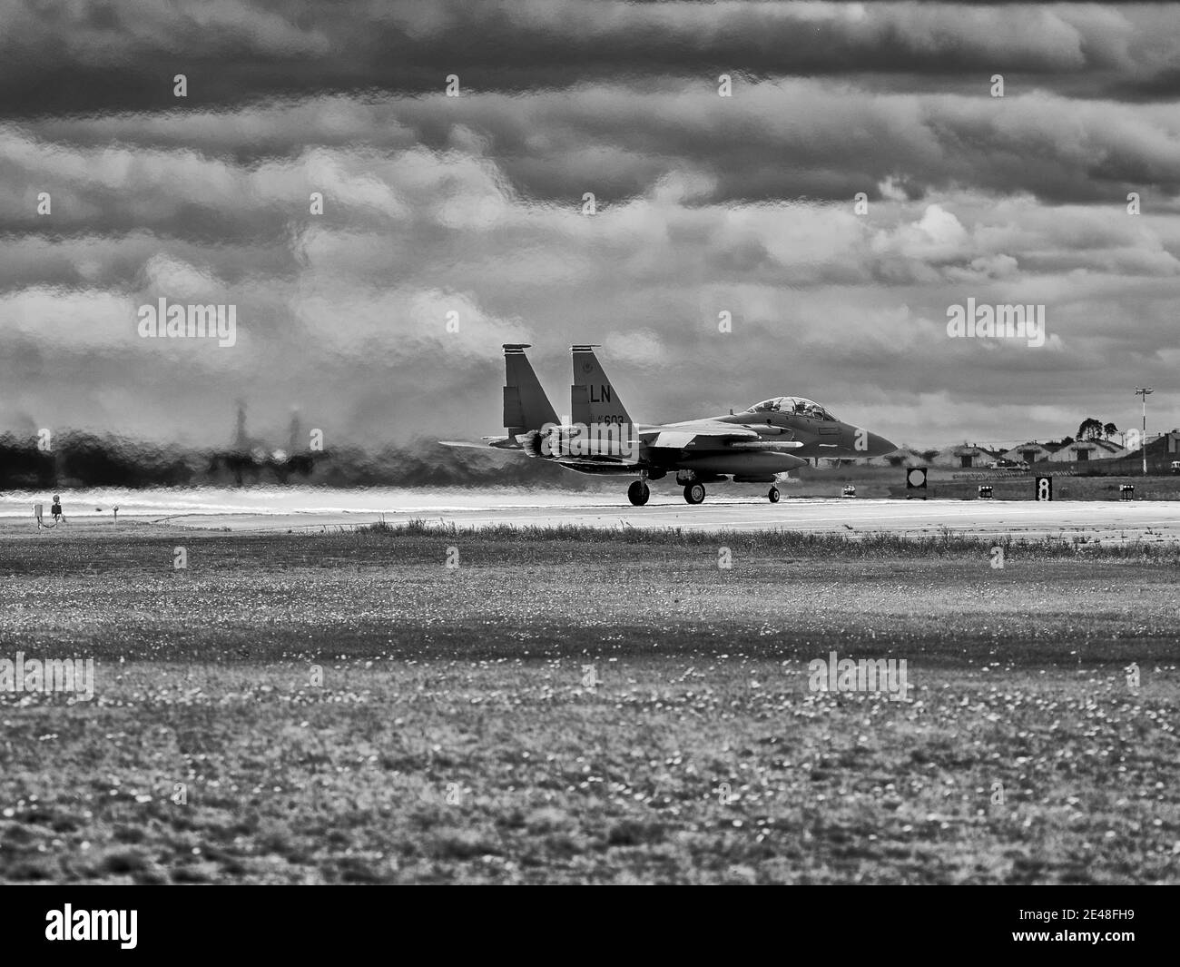 F15's à Lakenheath UASF Baes Royaume-Uni Banque D'Images