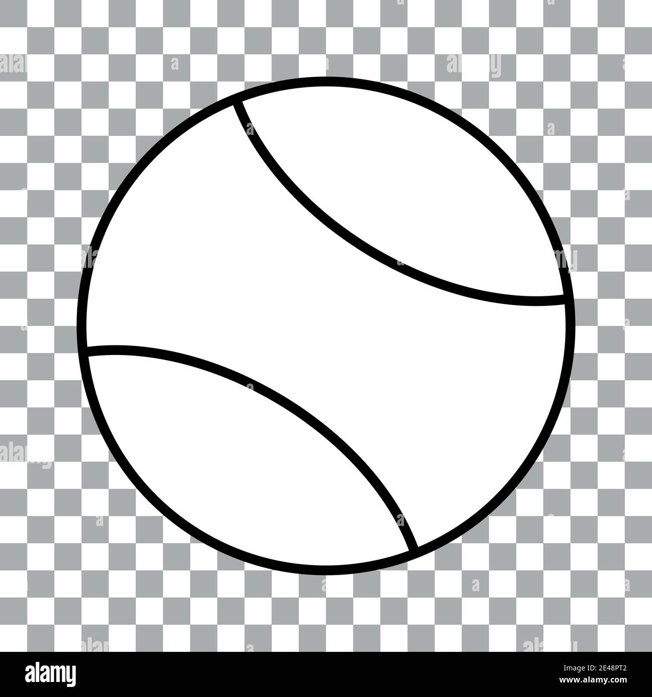 Ballon de tennis Vector gros plan blanc isolé sur fond transparent Illustration de Vecteur