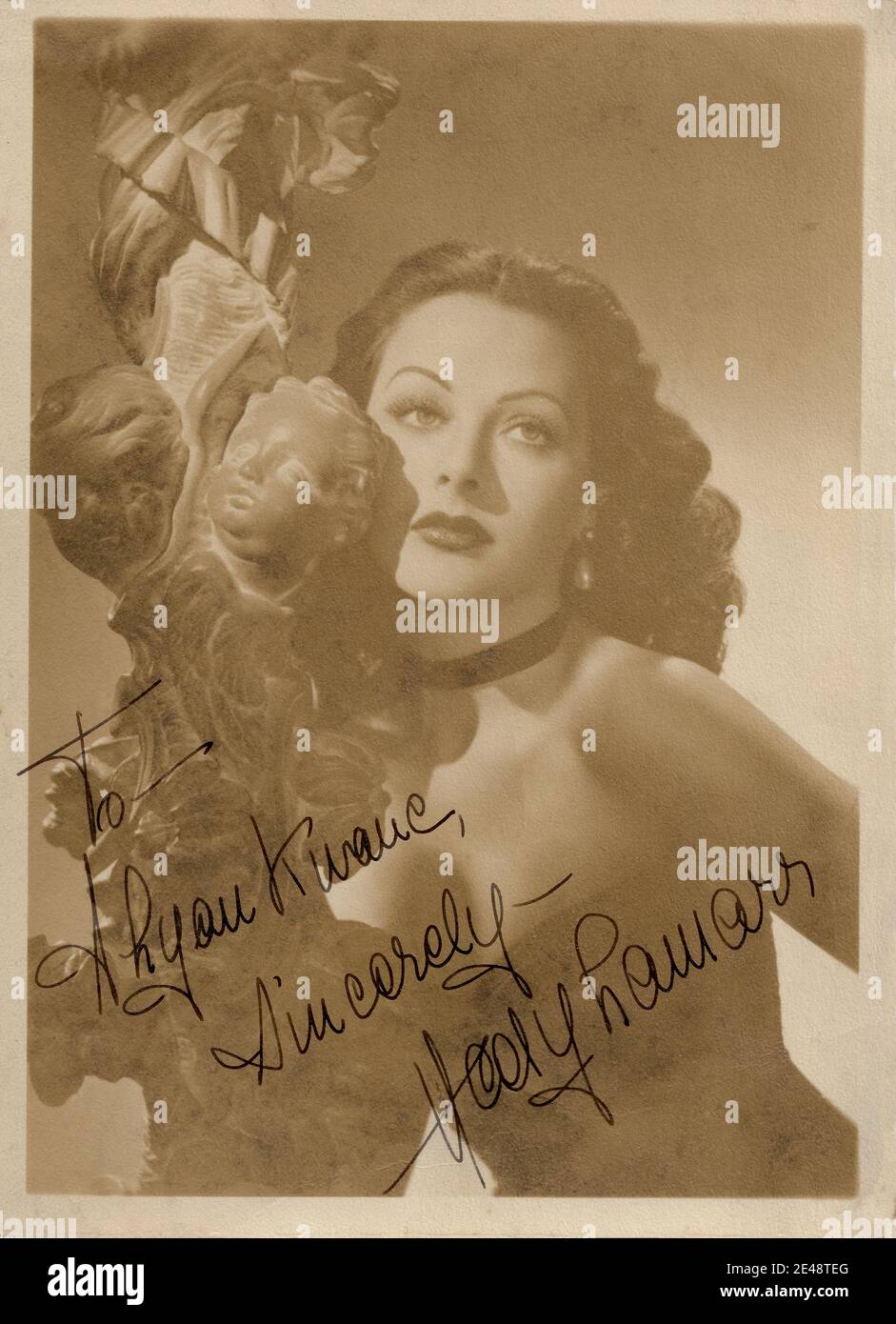 HEDY LAMARR - PHOTO SIGNÉE Banque D'Images