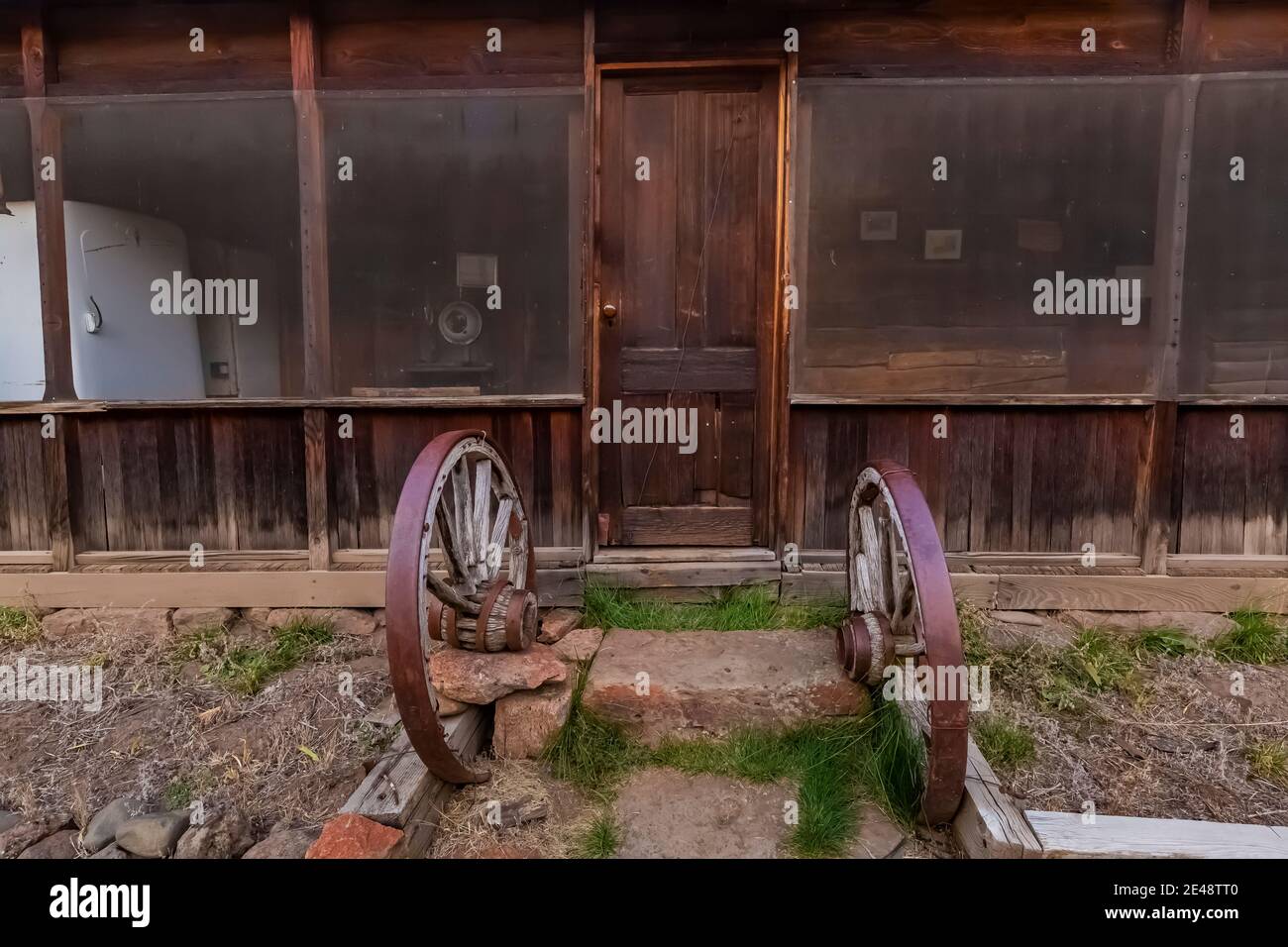 Le bâtiment du Riddle Brothers Ranch sur Steens Mountain est conservé comme un exemple précoce de peuplement dans l'est de l'Oregon, aux États-Unis Banque D'Images