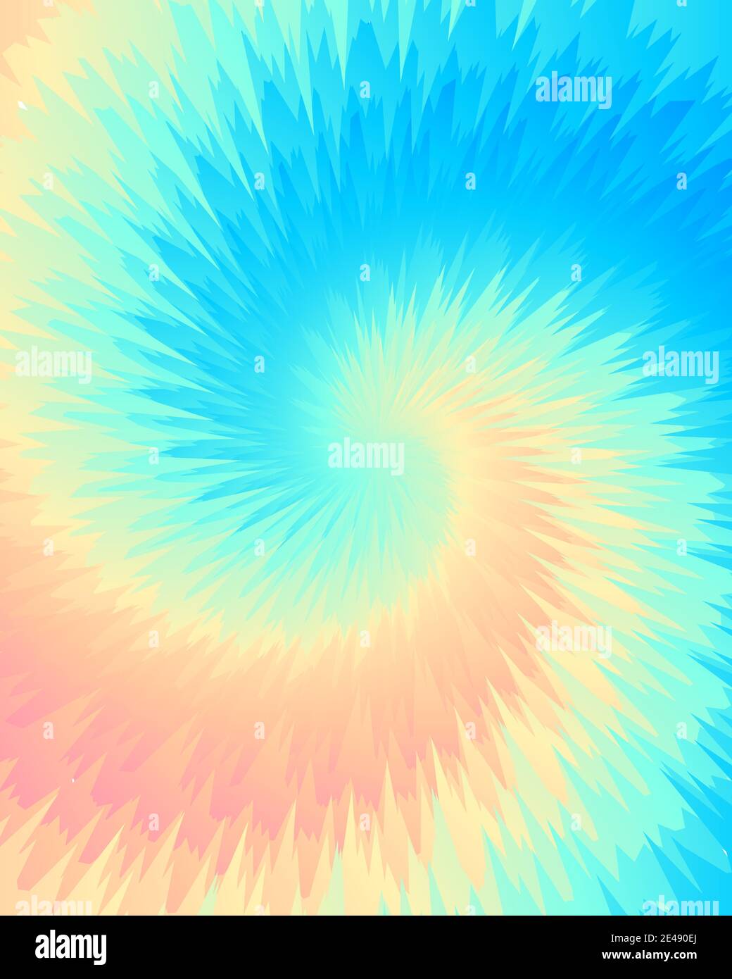 Arrière-plan abstrait festif coloré, motif teint par nouage arc-en-ciel pastel, illustration vectorielle. Peinture spiralée de boho folle. Illustration de Vecteur