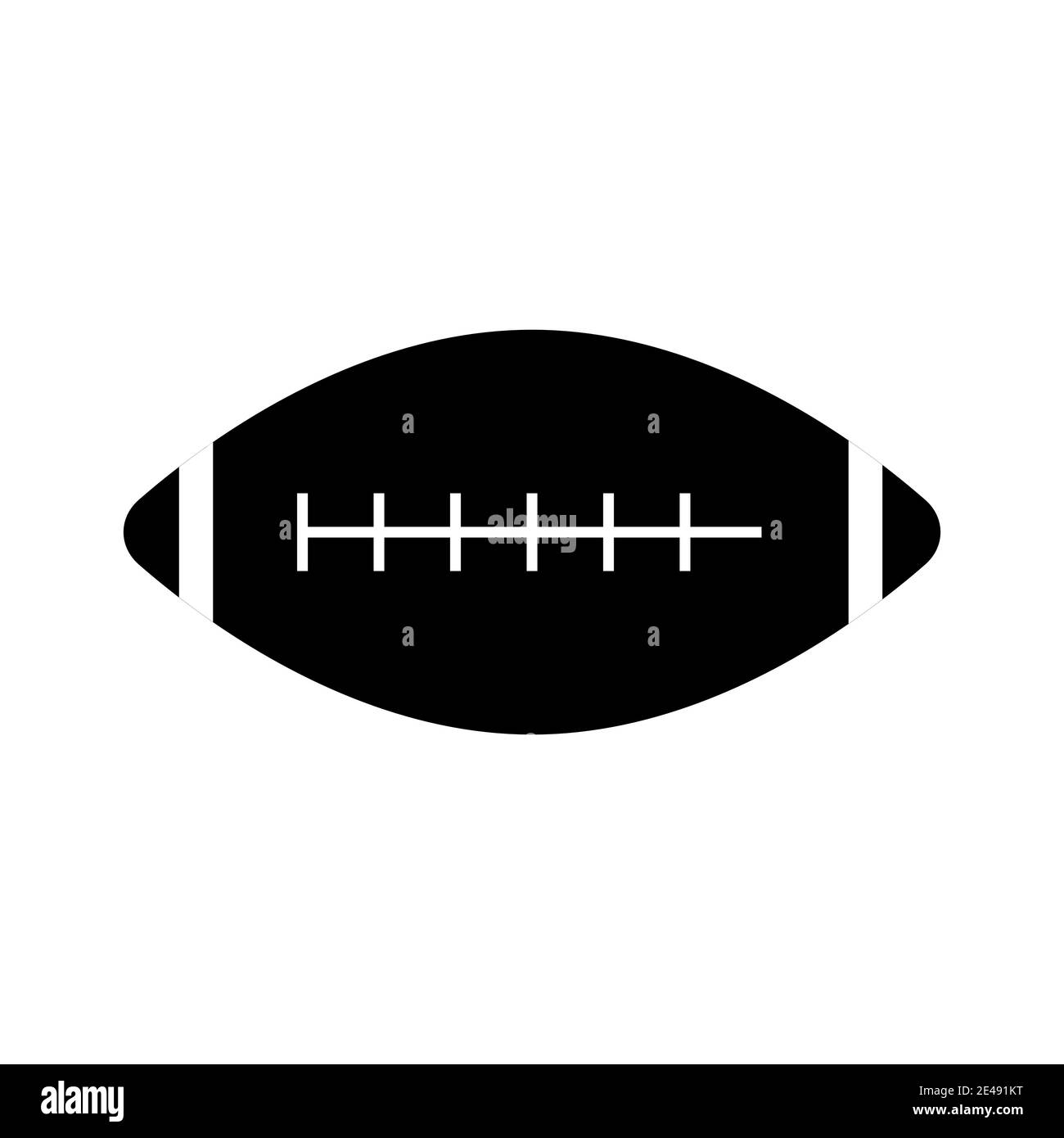 Ballon de football américain noir et blanc Illustration de Vecteur