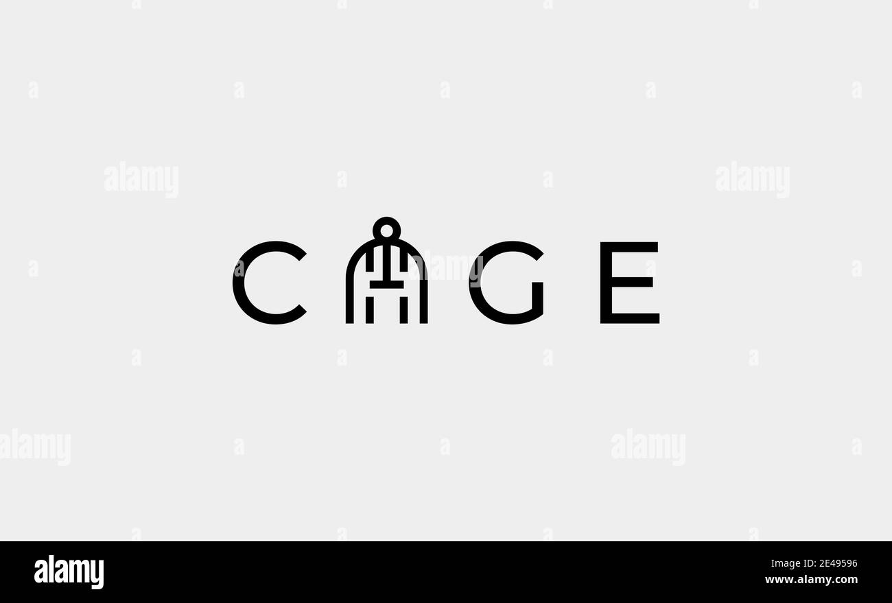 Illustration de l'icône de conception du logo cage Vector Banque D'Images