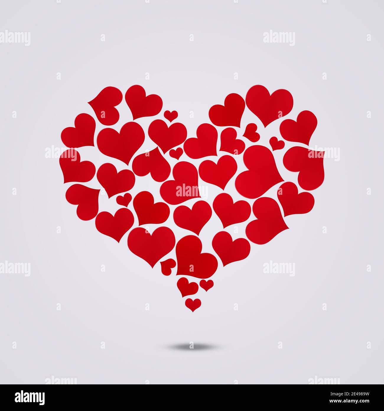 carte cadeau de saint valentin rouge coeur charmant Banque D'Images