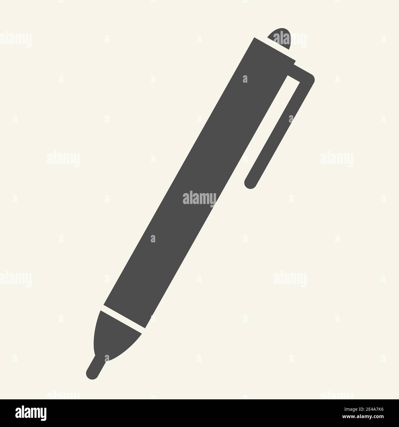 Icône stylo fixe. Illustration à vecteur d'encre isolée sur blanc. Écrire un design de style glyphe, conçu pour le Web et l'application. SPE 10. Illustration de Vecteur