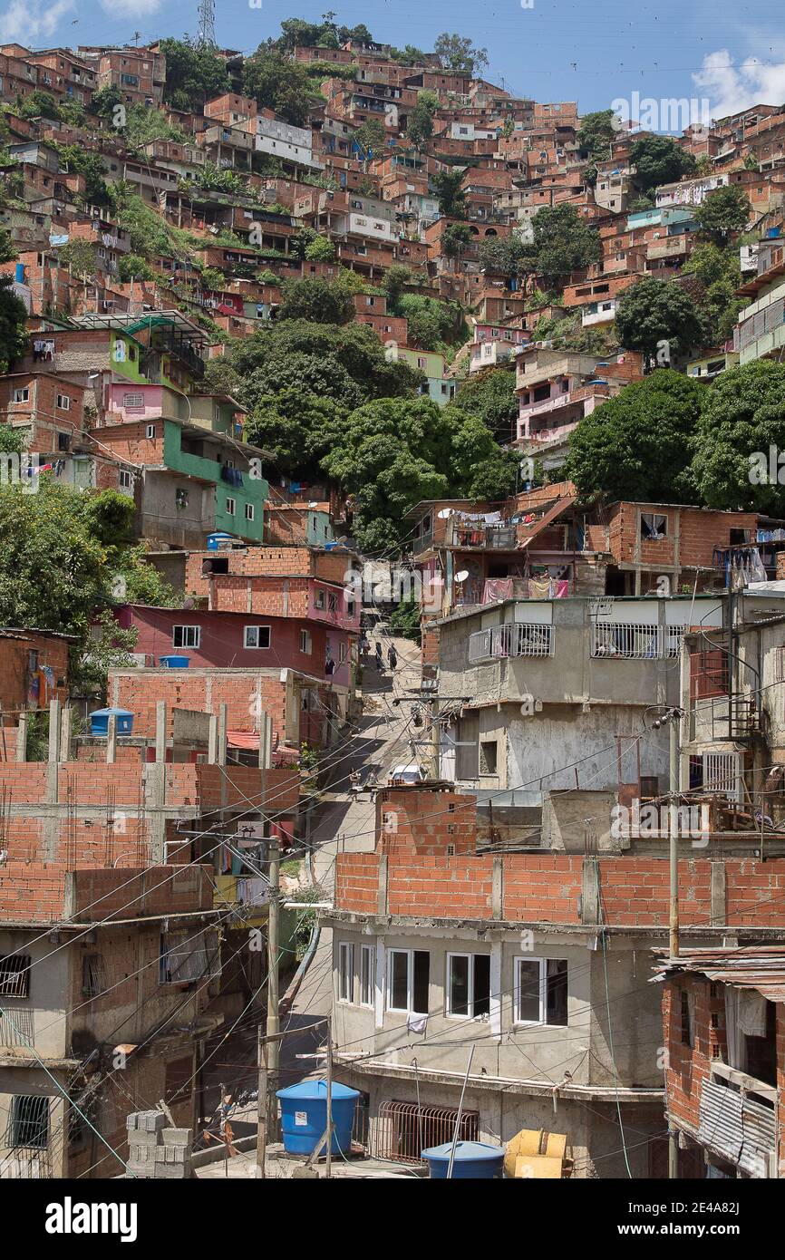 Paysage de jour d'un quartier de Caracas Banque D'Images