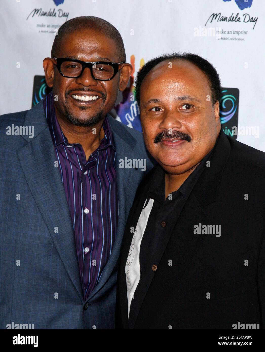 L'acteur Forest Whitaker et Martin Luther King III assistent à la journée Mandela : un concert de célébration 46664 au radio City Music Hall de New York, NY, USA, le 18 juillet 2009. Photo de Fernando Leon/ABACAPRESS Banque D'Images