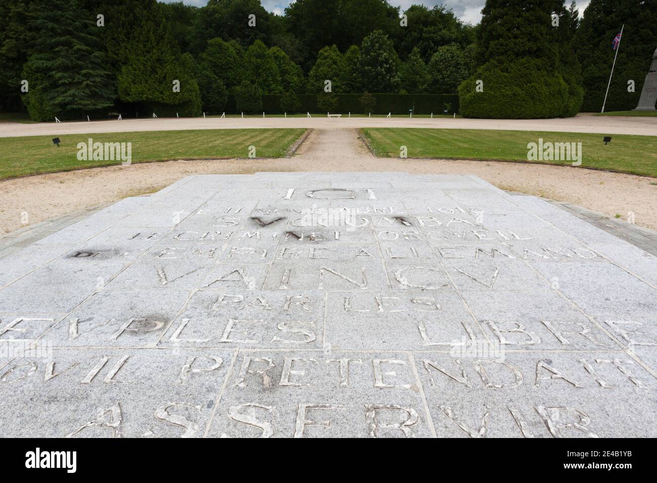 Site de la signature de l'armistice de la première Guerre mondiale, Glade de l'armistice, Compiègne, Oise, Picardie, France Banque D'Images