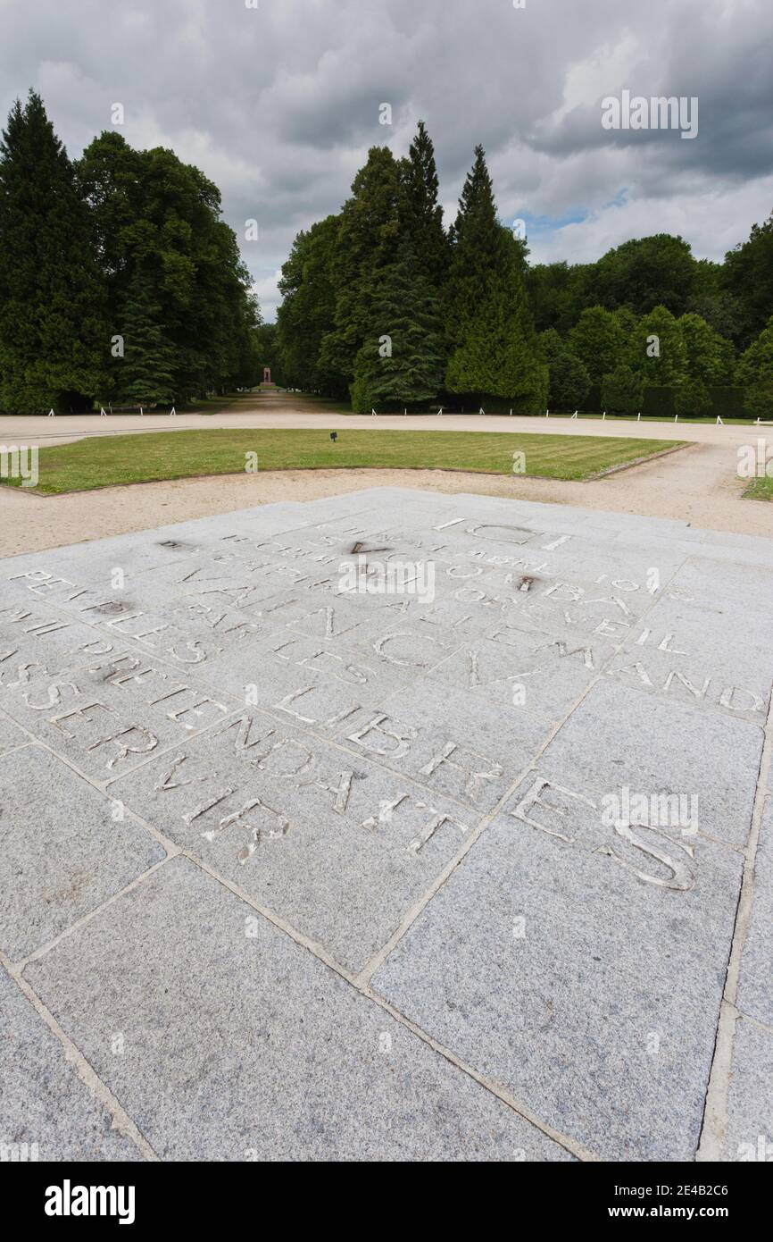 Site de la signature de l'armistice de la première Guerre mondiale, Glade de l'armistice, Compiègne, Oise, Picardie, France Banque D'Images