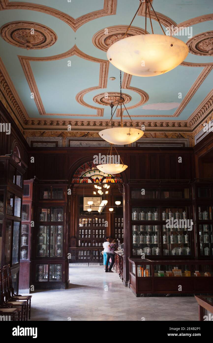 Intérieur du musée de pharmacie de la Vieille Havane, la Havane, Cuba Banque D'Images