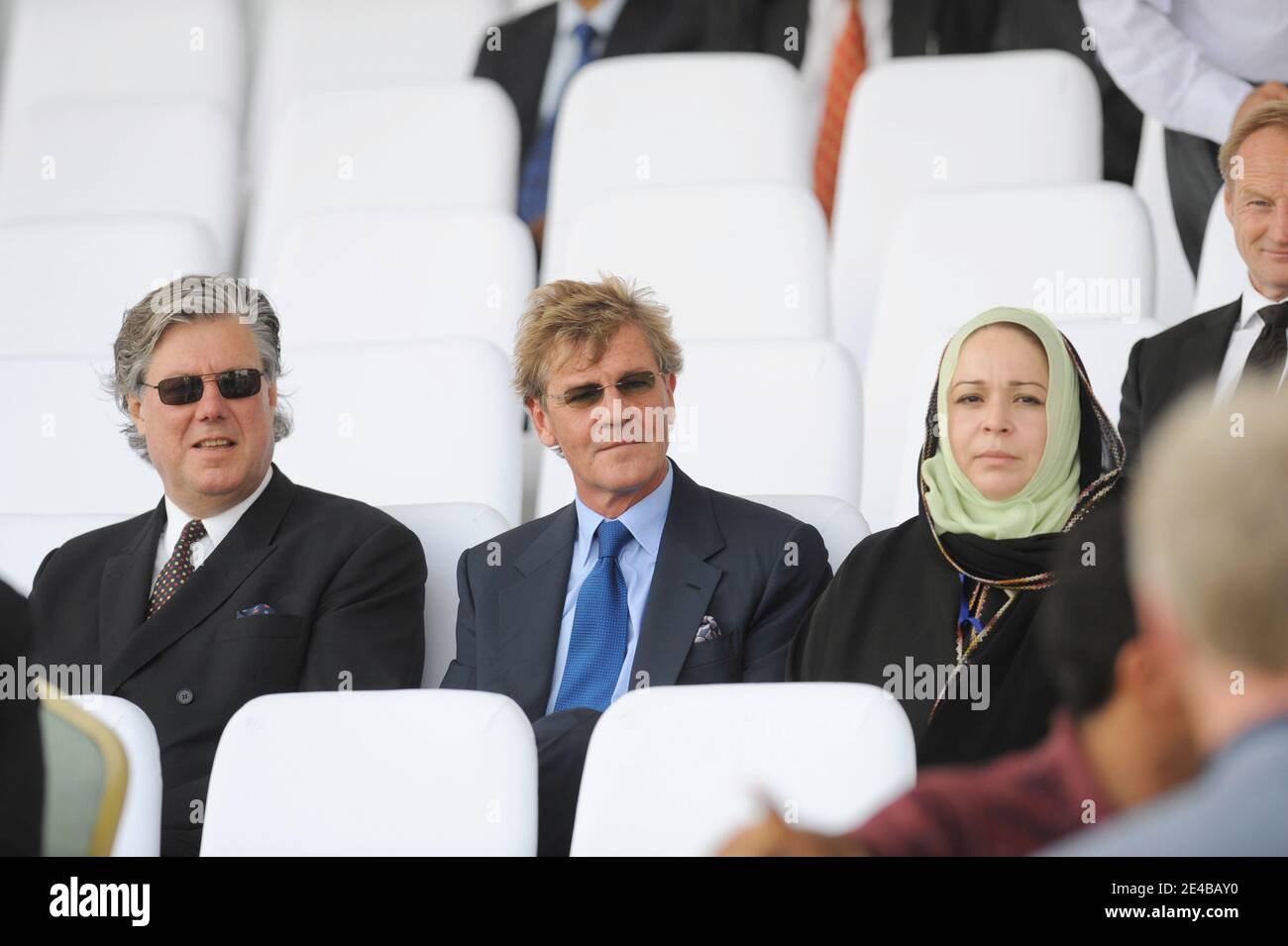 Le prince allemand Ernst-August de Hanovre assiste à un défilé militaire organisé à Tripoli, en Libye, le 1er septembre 2009, dans le cadre de nombreuses festivités pour célébrer le 40e anniversaire de la révolution « Al Fateh », dirigé par Mouammar Kadhafi, le 1er septembre 1969. La parade comprenait des groupes de nombreux pays, dont la Légion française Etrangère et a été suivie par de nombreux chefs d'État. Photo par Ammar Abd Rabbo/ABACAPRESS.COM Banque D'Images