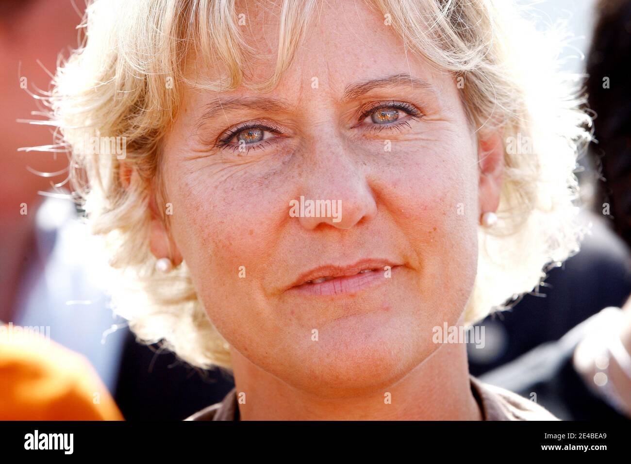 Nadine Morano assistant à la dernière journée de l'Université d'été UMP surnommée « Campus » à Seignosse, France, le 6 septembre 2009. Photo de Patrick Bernard/ABACAPRESS.COM Banque D'Images