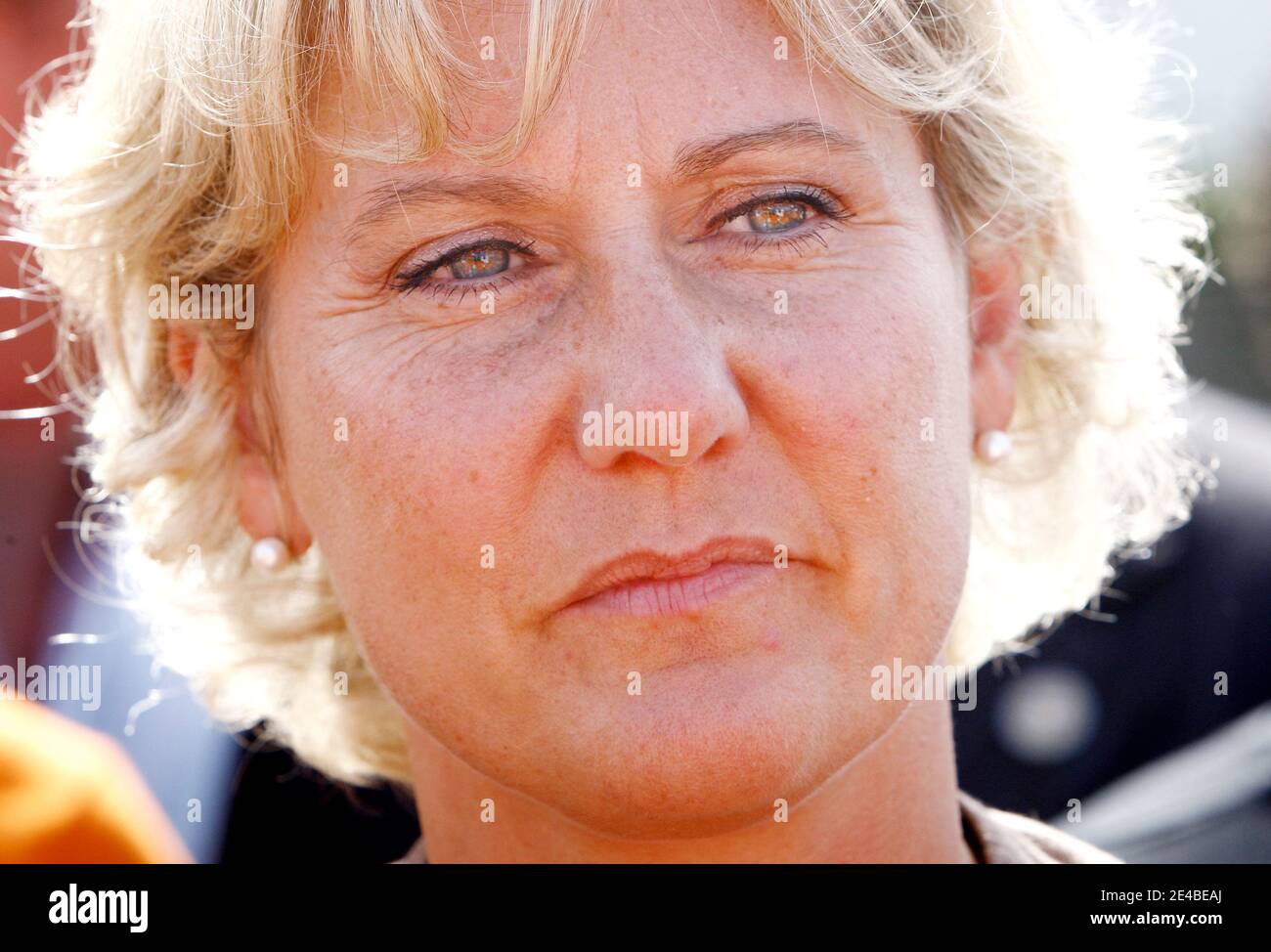 Nadine Morano assistant à la dernière journée de l'Université d'été UMP surnommée « Campus » à Seignosse, France, le 6 septembre 2009. Photo de Patrick Bernard/ABACAPRESS.COM Banque D'Images