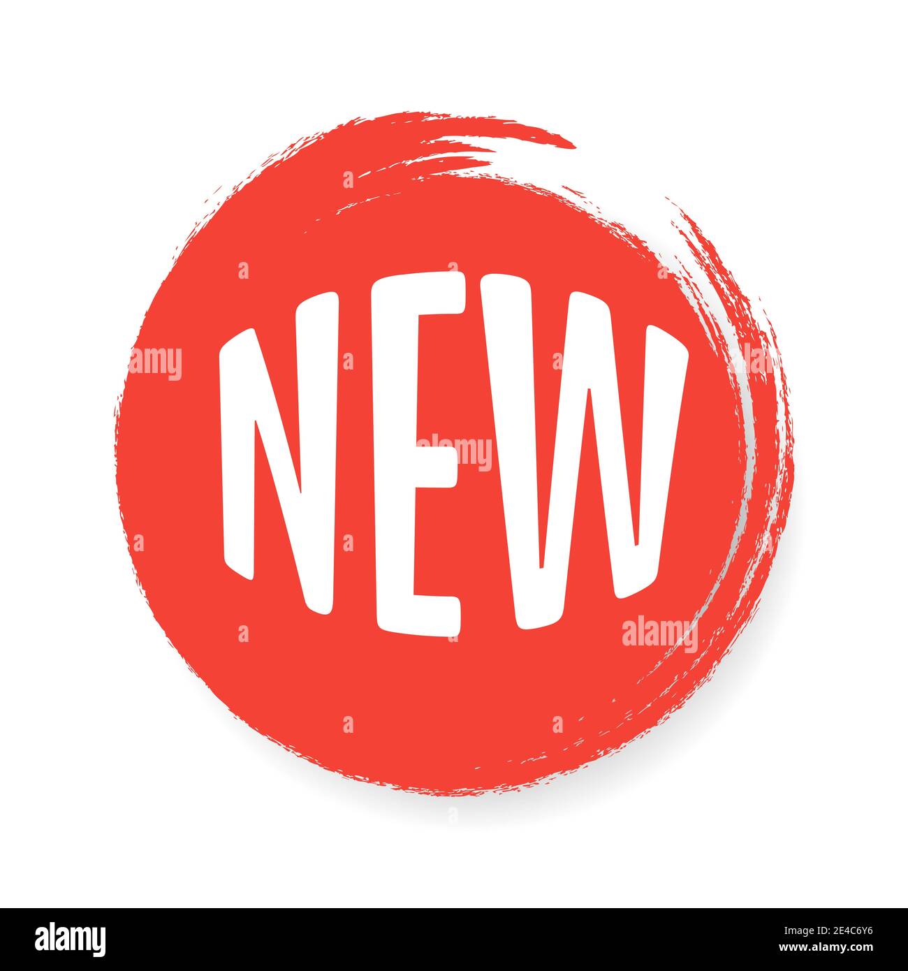 Nouvelle icône vectorielle plate rouge sur fond blanc Illustration de Vecteur