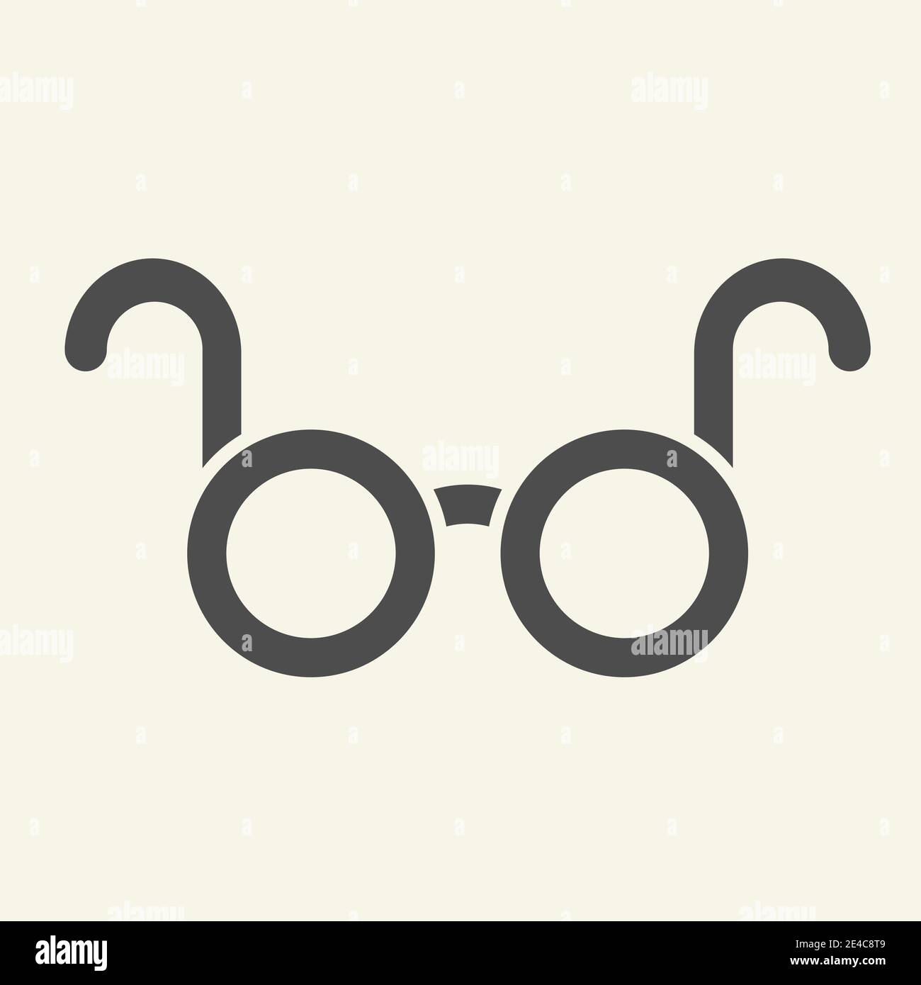 Icône en forme de lunettes. Lunettes symbole optique style glyphe pictogramme sur fond blanc. Lunettes médicales ou de lecture pour le concept mobile et le Web Illustration de Vecteur