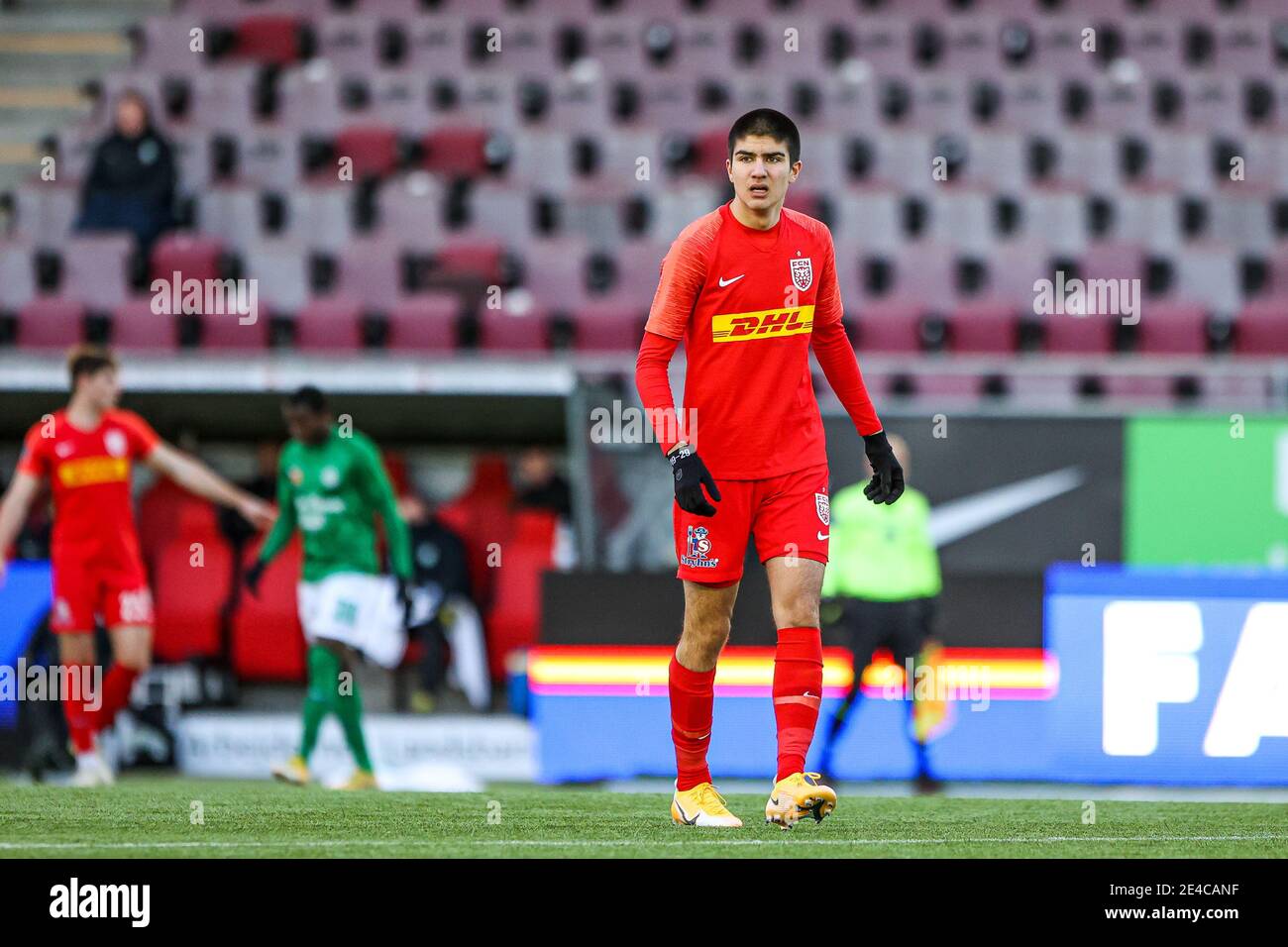 Farum, Danemark. 22 janvier 2021. Zidan Sertdemir du FC Nordsjaelland vu pendant le match d'essai entre le FC Nordsjaelland et Viborg FF à droite de Dream Park, Farum. (Crédit photo : Gonzales photo/Alamy Live News Banque D'Images