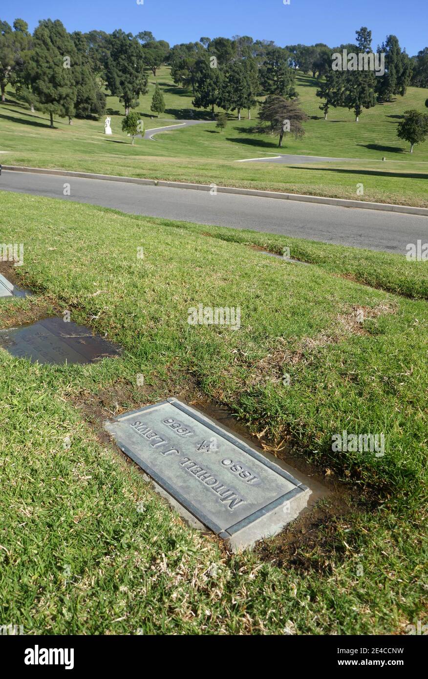 Glendale, Californie, États-Unis 18 janvier 2021 UNE vue générale de l'atmosphère de l'acteur Mitchell Lewis grave au Forest Lawn Memorial Park le 18 janvier 2021 à Glendale, Californie, États-Unis. Il était dans 175 films et connu pour jouer le capitaine des sorcières méchants de la garde de Winkie dans le magicien d'Oz. Photo par Barry King/Alay stock photo Banque D'Images