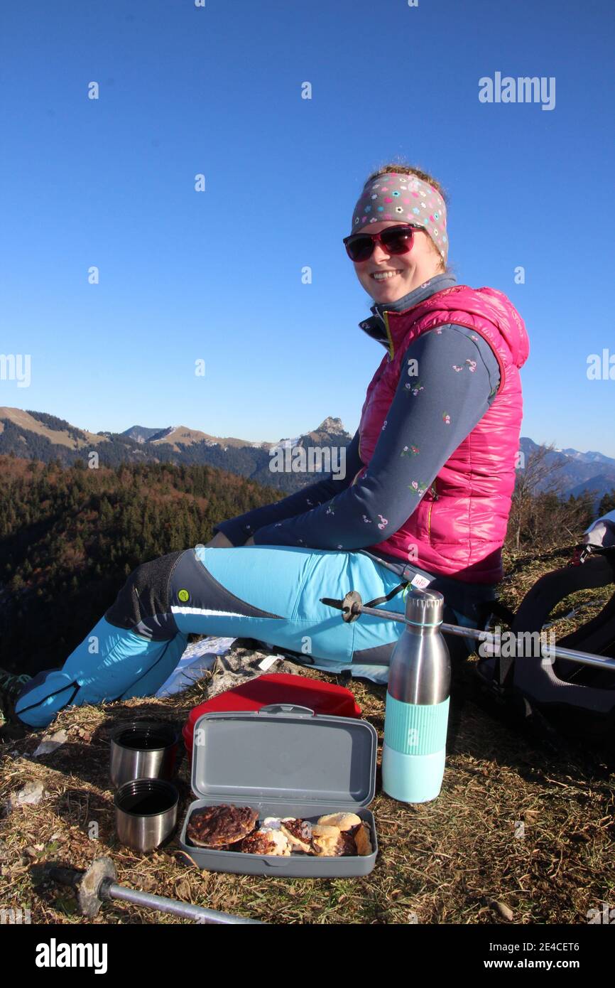 Wanderung zur Hochalm am Sylvensteinspeicher, Kreuth Banque D'Images