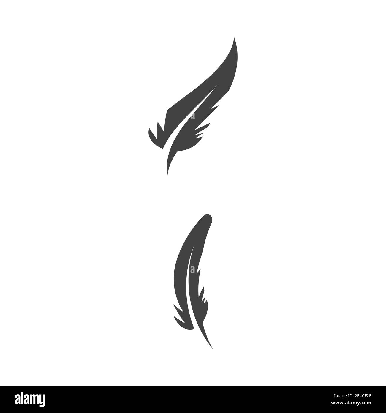 Plumes logo modèle vecteur symbole nature Illustration de Vecteur