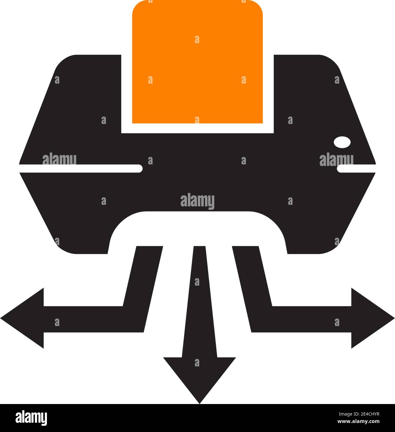 Modèle vectoriel de conception de logo d'icône d'imprimante Illustration de Vecteur