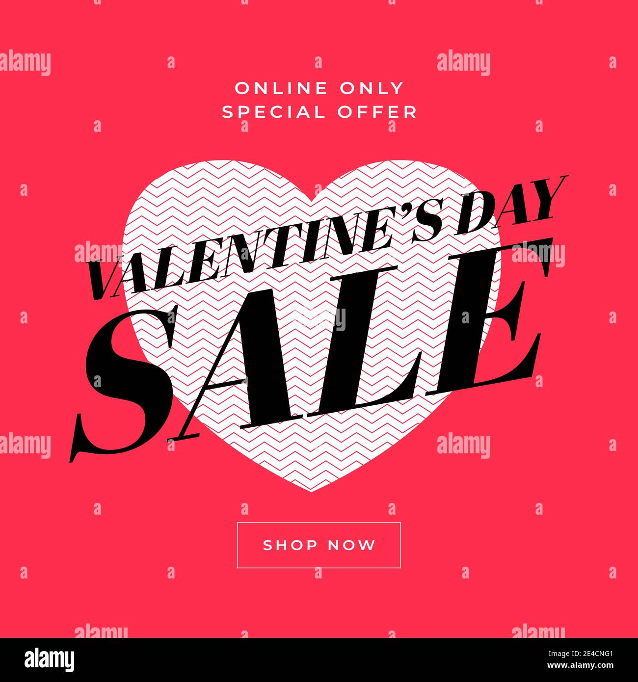 Bannière de vente de la Saint-Valentin, modèle d'affiche. Illustration de Vecteur