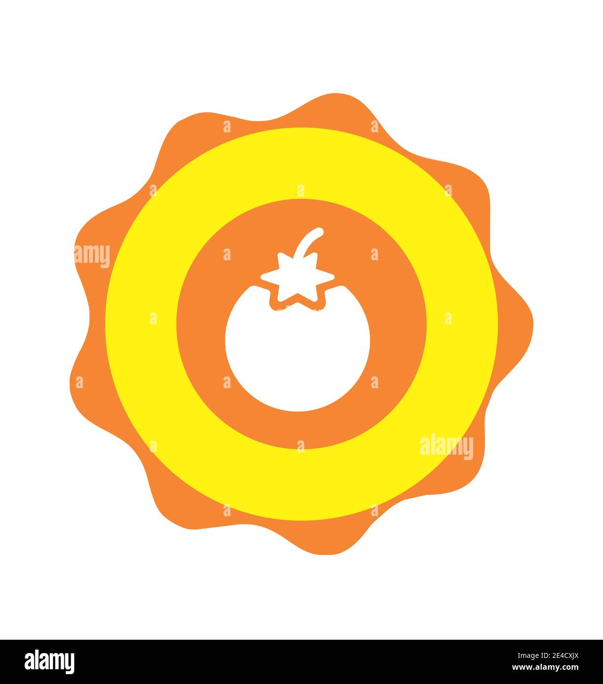 O logo initial de fruits et légumes biologiques Illustration de Vecteur