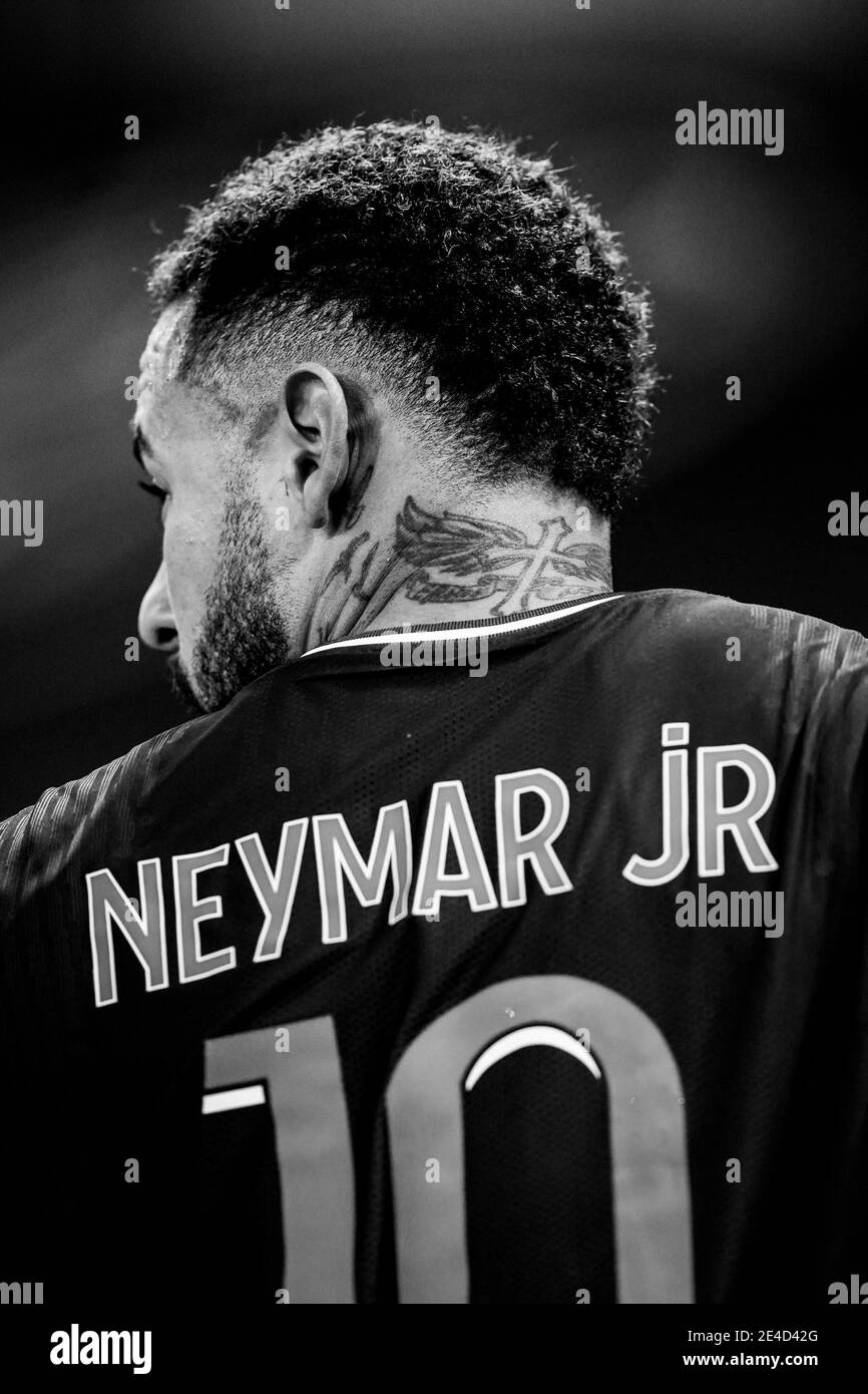 Neymar Jr (PSG) lors du match de football de la Ligue française 1 Paris Saint Germain (PSG) contre Montpellier (MHSC) au Parc des Prince, à Paris, France, le 22 janvier 2021. Photo de Julien Poupart/ABACAPRESS.COM Banque D'Images
